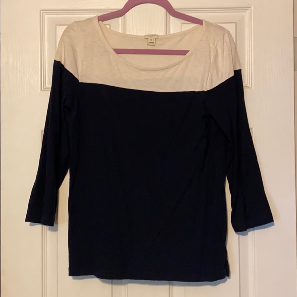 J Crew 3/4 Sleeve Top